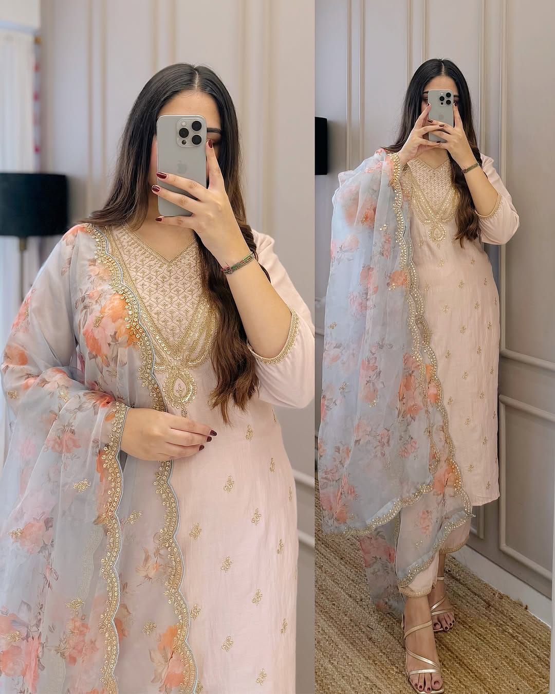 Pakistani FLOWERS BLOOM suits set🌸 Code-88 shaja